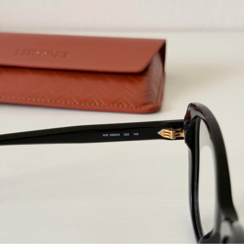 New! Missoni MIS0093/N 33Z Black Oversized Glasses with Chain Authentic